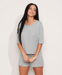 Pijama-Feminino-Manga-3-4-Cinza-Mescla-9973670-Cinza_Mescla_1