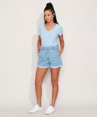 Camiseta-Feminina-Basica-Flame-Manga-Curta-Decote-V-Azul-8525926-Azul_6