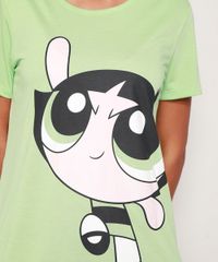 Camisola-Feminina-Docinho-As-Meninas-Superpoderosas-Manga-Curta-Verde-9972294-Verde_2