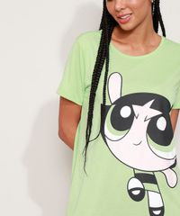 Camisola-Feminina-Docinho-As-Meninas-Superpoderosas-Manga-Curta-Verde-9972294-Verde_5