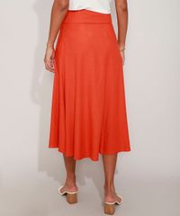 Saia-Feminina-Midi-com-Cinto-Laranja-9948952-Laranja_2