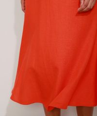 Saia-Feminina-Midi-com-Cinto-Laranja-9948952-Laranja_4