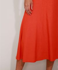 Saia-Feminina-Midi-com-Cinto-Laranja-9948952-Laranja_5