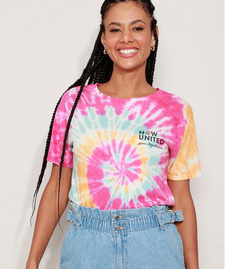 Camiseta-Feminina-Now-United-Estampada-Tie-Dye-Manga-Curta-Multicor-9976301-Multicor_1
