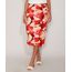 Saia-Feminina-Midi-Estampada-de-Folhagem-com-No-Vermelha-9947881-Vermelho_1