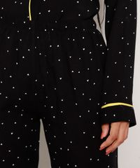 Pijama-Feminino-Camisa-Estampado-Mini-Print-com-Vivo-Contrastante-Manga-Longa-Preto-2-9966953-Preto_2_6