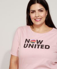 Camiseta-Feminina-Plus-Size-Now-United-Manga-Curta-Decote-Redondo-Rose-9971411-Rose_4