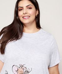 Camisola-Feminina-Plus-Size-Tom-e-Jerry-Manga-Curta-Cinza-Mescla-9972297-Cinza_Mescla_4