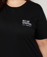 Camiseta-Feminina-Plus-Size-Now-United--Come-Together--Manga-Curta-Decote-Redondo-Preta-9971368-Preto_4