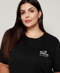 Camiseta-Feminina-Plus-Size-Now-United--Come-Together--Manga-Curta-Decote-Redondo-Preta-9971368-Preto_5