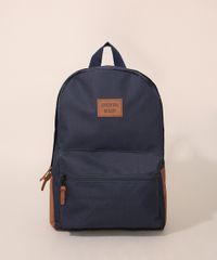 Mochila-de-Nylon-Masculina-Grande-com-Bolsos-Azul-Marinho-9973354-Azul_Marinho_1