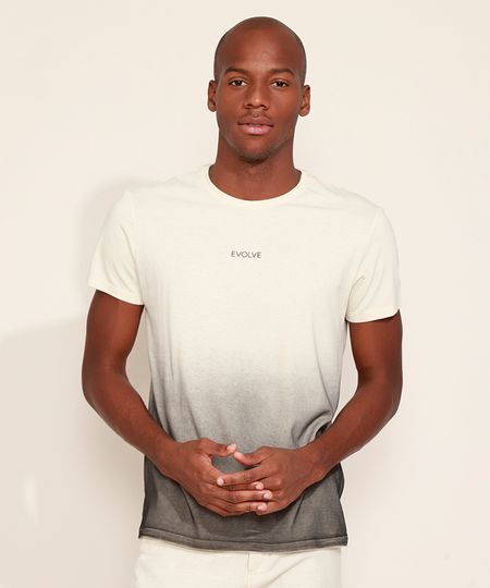 Camiseta-Masculina-Slim--Evolve--com-Degrade-Manga-Curta-Gola-Careca-Kaki-Claro-9965511-Kaki_Claro_1