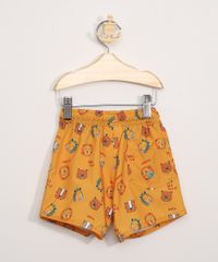 Bermuda-Surf-Infantil-Estampada-Bichinhos-Amarela-9963197-Amarelo_2