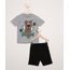 Conjunto-Infantil-de-Camiseta-Scooby-Doo-Cinza-Mescla---Bermuda-Moletom-Preta-9968186-Preto_1