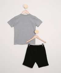 Conjunto-Infantil-de-Camiseta-Scooby-Doo-Cinza-Mescla---Bermuda-Moletom-Preta-9968186-Preto_3