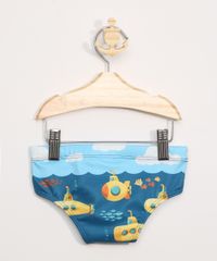 Sunga-Infantil-Tradicional-Estampada-Submarino-com-Protecao-UV50---Azul-9973904-Azul_2