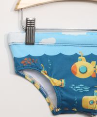 Sunga-Infantil-Tradicional-Estampada-Submarino-com-Protecao-UV50---Azul-9973904-Azul_4
