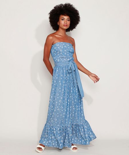 Vestido-Jeans-Feminino-Mindset-Longo-Tomara-que-Caia-Estampado-Floral-com-Faixa-para-Amarrar-Azul-Medio-9982681-Azul_Medio_1 Vestido-Jeans-Feminino-Mindset-Longo-Tomara-que-Caia-Estampado-Floral-com-Faixa-para-Amarrar-Azul-Medio-9982681-Azul_Medio_1