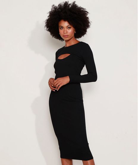 Vestido-Feminino-Mindset-Midi-Canelado-Alca-Larga---Blusa-Cropped-Manga-Longa-Preto-9982677-Preto_1