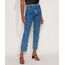 Calca-Jeans-Feminina-Mindset-Mom-Cintura-Alta-Marmorizada-Azul-Medio-9982693-Azul_Medio_1