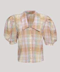 Camisa-Feminina-Mindset-Estampada-Xadrez-Manga-Bufante-Decote-Profundo-Multicor-9982698-Multicor_6