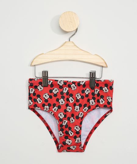 Sunga-Infantil-Tradicional-Estampada-Mickey-com-Protecao-UV50---Vermelho-9966201-Vermelho_1