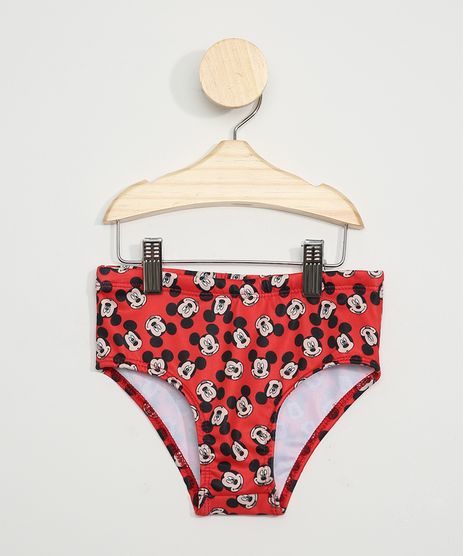 Sunga-Infantil-Tradicional-Estampada-Mickey-com-Protecao-UV50---Vermelho-9966201-Vermelho_1