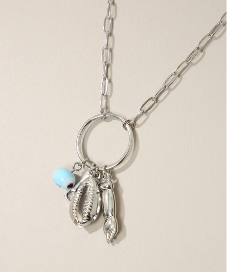 Colar-Feminino-com-Pingentes-de-Sorte-Prateado-9976671-Prateado_1