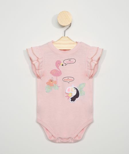 Body-Infantil-com-Estampa-Interativa-Flamingo-Manga-Curta-de-Babado-Rosa-9975131-Rosa_1