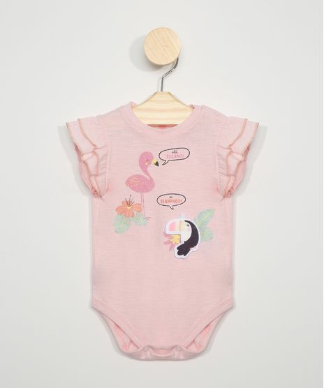 Body-Infantil-com-Estampa-Interativa-Flamingo-Manga-Curta-de-Babado-Rosa-9975131-Rosa_1