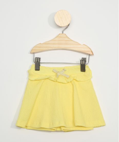 Saia-Infantil-Texturizada-com-Babado-Amarela-9967835-Amarelo_1