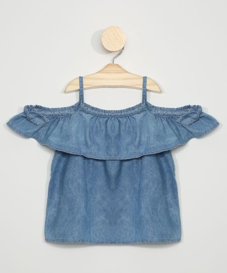 Blusa-Jeans-Infantil-com-Babado-Open-Shoulder-Manga-Curta-Azul-Medio-9967146-Azul_Medio_1 Blusa-Jeans-Infantil-com-Babado-Open-Shoulder-Manga-Curta-Azul-Medio-9967146-Azul_Medio_1