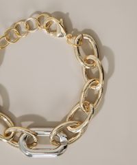 Pulseira-Feminina-Corrente-Grossa-com-Elo-Dourada-9976679-Dourado_4