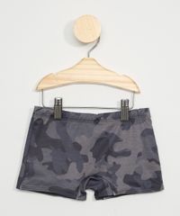 Sunga-Infantil-Boxer-Estampada-Camuflada-com-Protecao-UV50---Cinza-9973894-Cinza_1