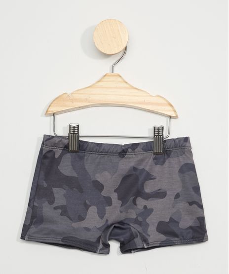 Sunga-Infantil-Boxer-Estampada-Camuflada-com-Protecao-UV50---Cinza-9973894-Cinza_1