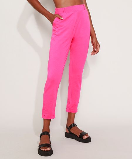 Calca-Feminina-Jogger-Cintura-Alta-com-Bolsos-Pink-9960809-Pink_1 Calca-Feminina-Jogger-Cintura-Alta-com-Bolsos-Pink-9960809-Pink_1