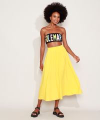 Saia-Feminina-Midi-Evase-com-Bolsos-Amarela-9978670-Amarelo_3