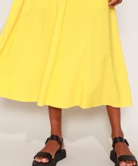 Saia-Feminina-Midi-Evase-com-Bolsos-Amarela-9978670-Amarelo_4