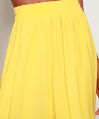 Saia-Feminina-Midi-Evase-com-Bolsos-Amarela-9978670-Amarelo_6