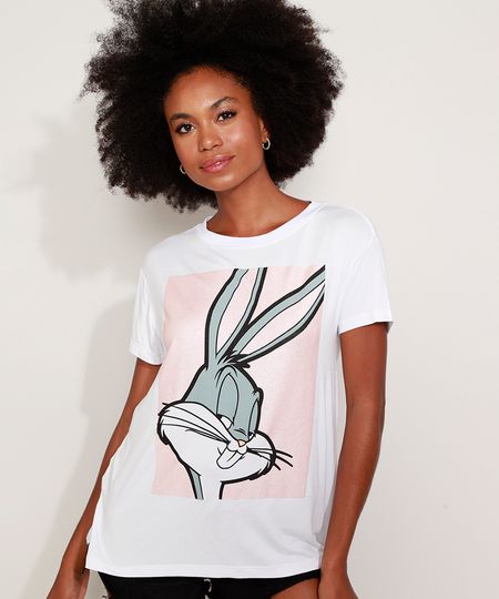 Camiseta-Feminina-Ampla-Pernalonga-Manga-Curta-Decote-Redondo-Branca-9957418-Branco_1 Camiseta-Feminina-Ampla-Pernalonga-Manga-Curta-Decote-Redondo-Branca-9957418-Branco_1