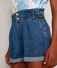 Short-Jeans-Feminino-Sawary-Clochard-Cintura-Alta-com-Fivela-Azul-Medio-9974664-Azul_Medio_1