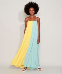 Vestido-Feminino-Longo-Bicolor-Alca-Fina-Multicor-9978672-Multicor_1