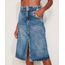 Saia-Jeans-Feminina-Midi-Clochard-Marmorizada-com-Fenda-Azul-Medio-9972417-Azul_Medio_1