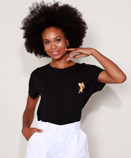 Camiseta-Feminina-Ampla-Tom-e-Jerry-Manga-Curta-Decote-Redondo-Preta-9957413-Preto_1 Camiseta-Feminina-Ampla-Tom-e-Jerry-Manga-Curta-Decote-Redondo-Preta-9957413-Preto_1