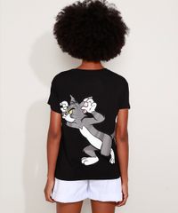 Camiseta-Feminina-Ampla-Tom-e-Jerry-Manga-Curta-Decote-Redondo-Preta-9957413-Preto_2