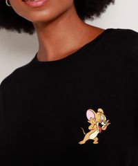 Camiseta-Feminina-Ampla-Tom-e-Jerry-Manga-Curta-Decote-Redondo-Preta-9957413-Preto_4
