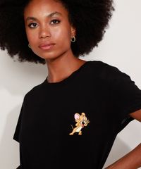Camiseta-Feminina-Ampla-Tom-e-Jerry-Manga-Curta-Decote-Redondo-Preta-9957413-Preto_6