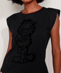 Regata-Muscle-Tee-Feminina-Garfield-Flocada-com-Ombreiras-Decote-Redondo-Preta-9968814-Preto_6