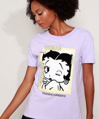 Camiseta-Feminina-Ampla-Betty-Boop-Manga-Curta-Decote-Redondo-Lilas-9968809-Lilas_5