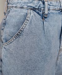 Bermuda-Jeans-Feminina-Cintura-Super-Alta-Marmorizada-com-Barra-a-Fio-Azul-Claro-9975144-Azul_Claro_4